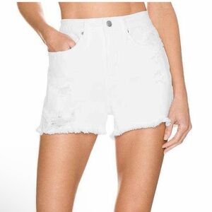 Good American White Jean Shorts